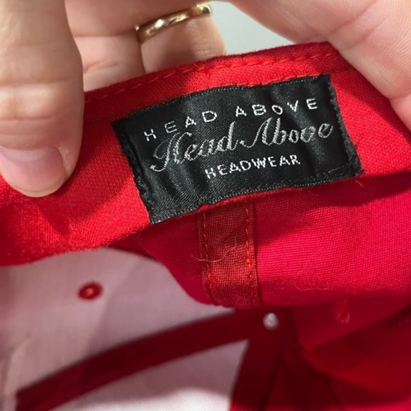 Honda Adult Hat Cap Red with white logo Stretch one size fits all - Picture 4 of 5